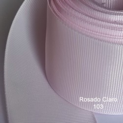Cinta Gros Unicolor (25mm) - Rollo 5 metros - Rosado Claro #103