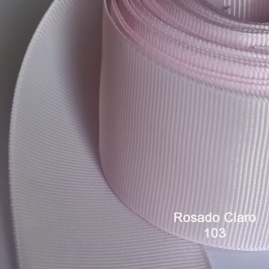 Cinta Gros Unicolor (38mm) - Rollo 5 metros - ROSADO CLARO #103
