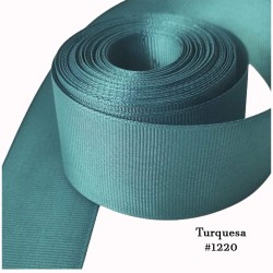 Cinta Gros Unicolor (10mm) - Rollo 5 metros - Turquesa 1220