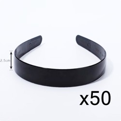 Cintillo Plástico Sin Dientes NEGRO 25mm - Pack de 50