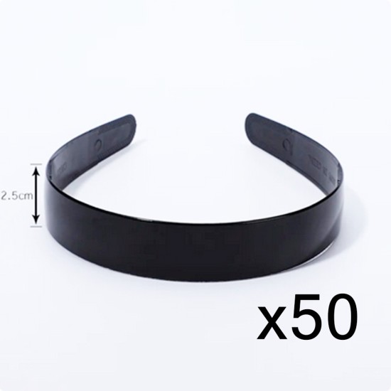 Cintillo Plástico Sin Dientes NEGRO 25mm - Pack de 50