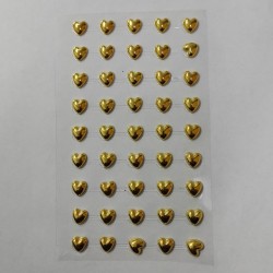 Tira Adhesiva - Corazón Dorado (45uds)