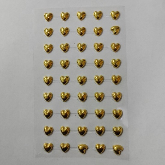 Tira Adhesiva - Corazón Dorado (45uds)
