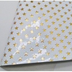 Lámina Charol en Relieve Estrellas  (29x21cms) - Blanco
