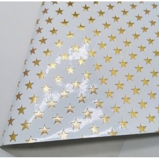 Lámina Charol en Relieve Estrellas  (29x21cms) - Blanco
