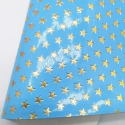 Lámina Charol en Relieve Estrellas  (29x21cms) - Azul
