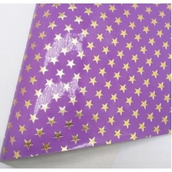 Lámina Charol en Relieve Estrellas  (29x21cms) - Lila