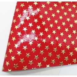 Lámina Charol en Relieve Estrellas  (29x21cms) - Rojo
