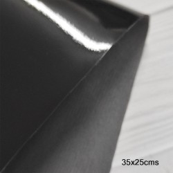 Lamina de Charol Suave (35x25cms) - Negro