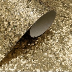 Lámina de Cuerina- Glitter Azucar Grueso (30x20cms) - Oro 