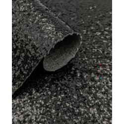 Lámina de Cuerina- Glitter Azucar Grueso (30x20cms) - Negro