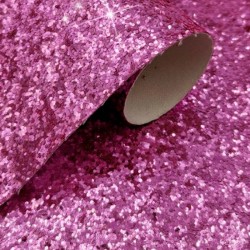 Lámina de Cuerina- Glitter Azucar Grueso (30x20cms) - Rosado