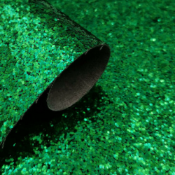 Lámina de Cuerina- Glitter Azucar Grueso (30x20cms) - Verde Navidad