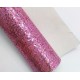 Lámina Cuerina Glitter Láser (29x21cms) - Rosado