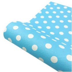Lámina Ecocuero Estampado de Puntos (30x20cms) - Azul
