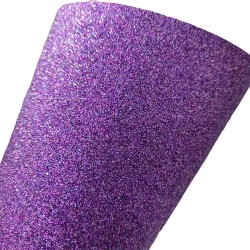 Lámina Cuerina Glitter Lija (29x21cms) - Morado