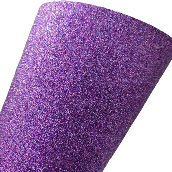Lámina Cuerina Glitter Lija (29x21cms) - Morado