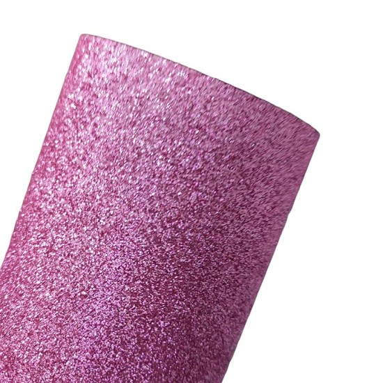 Lámina Cuerina Glitter Lija (29x21cms) - Rosado