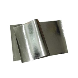 Lámina de Cuerina Metálizado Brillante (35x25cms) - Plateado