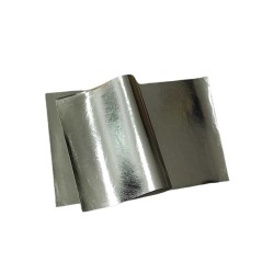 Lámina de Cuerina Metálizado Brillante (35x25cms) - Plateado