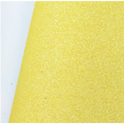 Lámina Cuerina Glitter Lija (29x21cms) - Amarillo