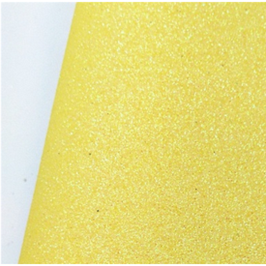Lámina Cuerina Glitter Lija (29x21cms) - Amarillo