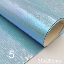 Lámina de Cuerina, Vinil Holograma Láser (30x20cms) - Celeste