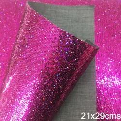 Lámina Cuerina Glitter Láser (29x21cms) - Purpura