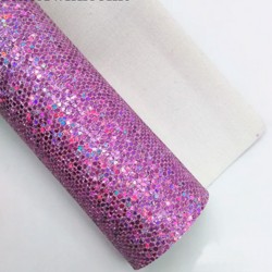 Lámina Cuerina Glitter Láser (29x21cms) - Lila