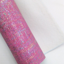Lamina de Polipiel (30x20cms) - Rosado con chispas