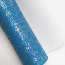 Lamina de Polipiel (30x20cms) - Azul con chispas