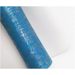 Lamina de Polipiel (30x20cms) - Azul con chispas