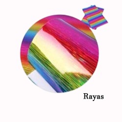 Lámina Charol Holográfico de Rayas (32x20cms) 