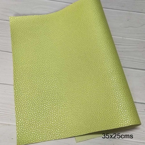 Lamina de Cuerina Lichi Metalizado (35x25cms) - Limoncello Met
