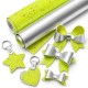 *DESCUENTO* Pack de 4 Cuerinas Doble Vista Chunky Glitter Colores Neon/ Plateado (35x25cms) + Plantillas de Regalo *DESCUENTO* Pack de 4 Cuerinas Doble Vista Chunky Glitter Colores Neon/ Plateado (35x25cms) + Plantillas de Regalo