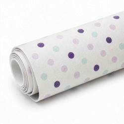 Minirollo  (135x30cms) -  Blanco con puntos