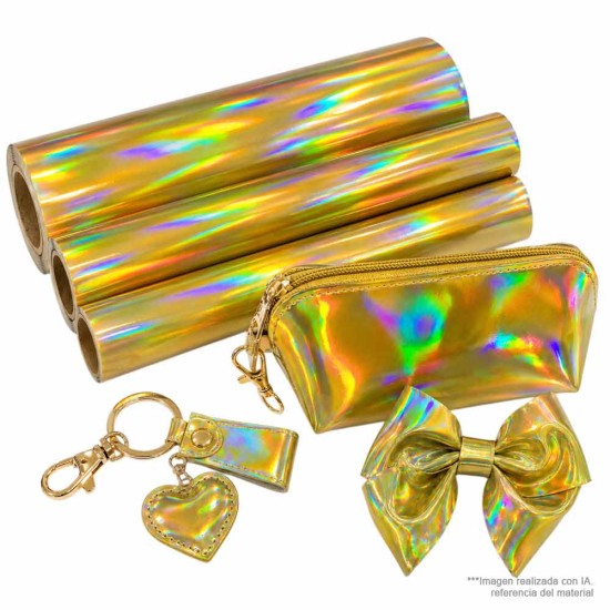 Minirollo  (100x35cms) -  Dorado Holográfico