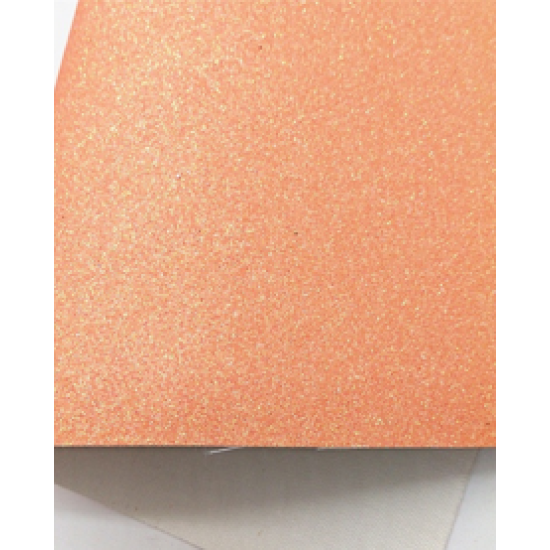 Lámina Cuerina Glitter Lija (29x21cms) - Naranja