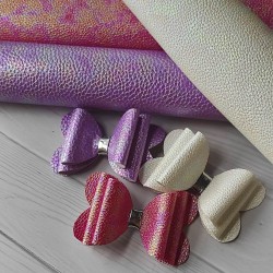 Pack de 3 Cuerinas PU Litchi Nacarado (35x25cms)
