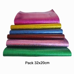 Pack de Cuerina Lichi  Holográfica (Pack 6)✔️