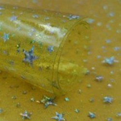 PVC de Estrellas (30x20cm) Plástico - Amarillo