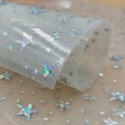 PVC de Estrellas (30x20cm) Plástico - Blanco