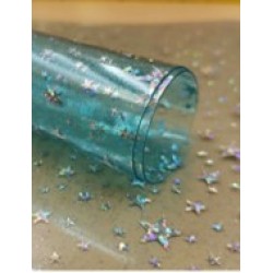 PVC de Estrellas (30x20cm) Plástico - Celeste