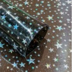 PVC de Estrellas (30x20cm) Plástico - Negro