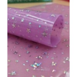 PVC de Estrellas (30x20cm) Plástico - Lila