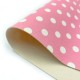 Lámina Ecocuero Estampado de Puntos (30x20cms) - Rosado