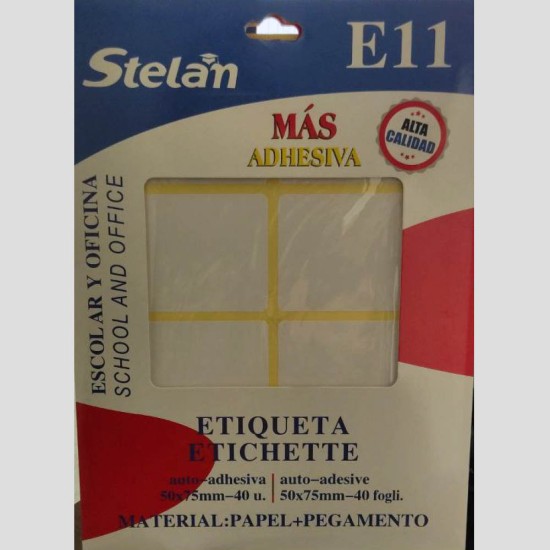 Etiqueta Autoadhesiva 50x75mm - E11