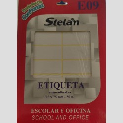 Etiqueta Autoadhesiva 25x75mm - E09