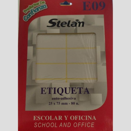 Etiqueta Autoadhesiva 25x75mm - E09