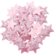 Aplique de Glitter y Tela - Estrella Brillante Rosado (Pack de 10)
